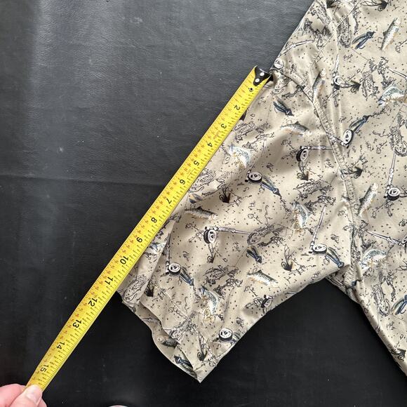 Columbia Men's XXL River Lodge Camo Fish Print Short Sleeve Button Shirt - Picture 6 of 7